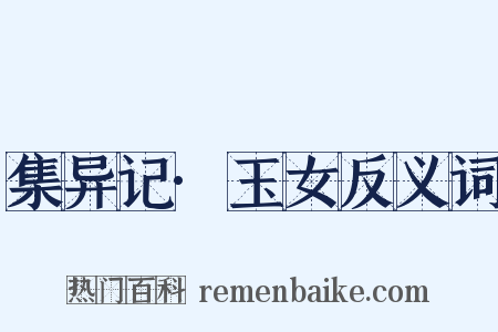 集异记·玉女反义词是什么意思的图片